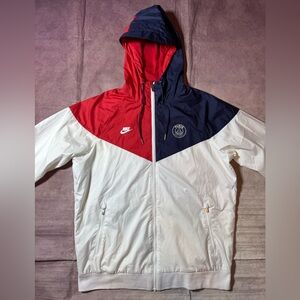 Nike Paris Saint Germain Windrunner Jacket Red White Blue Men’s Medium Ligue 1